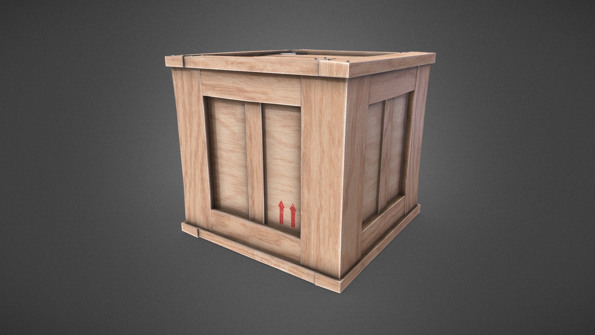 Stylised Wooden Box 3d model