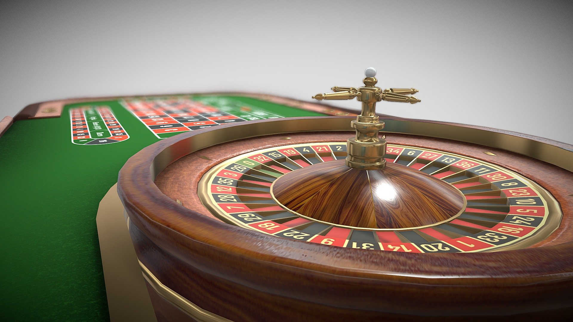 Casino Roulette Low-poly 3D model PBR Textures 3d model