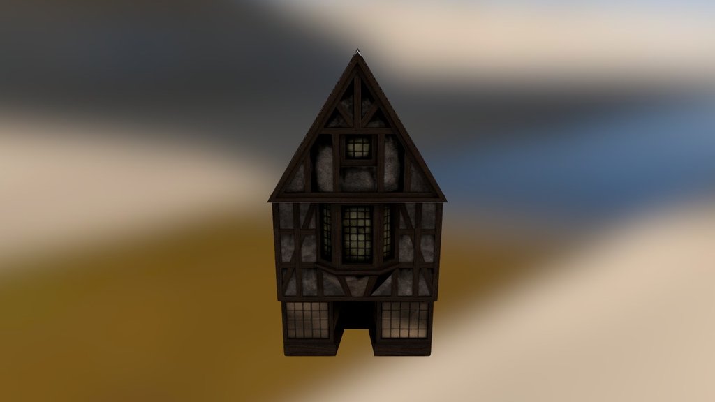 House 3_ Olde English Tudor Style Bookstore 3d model