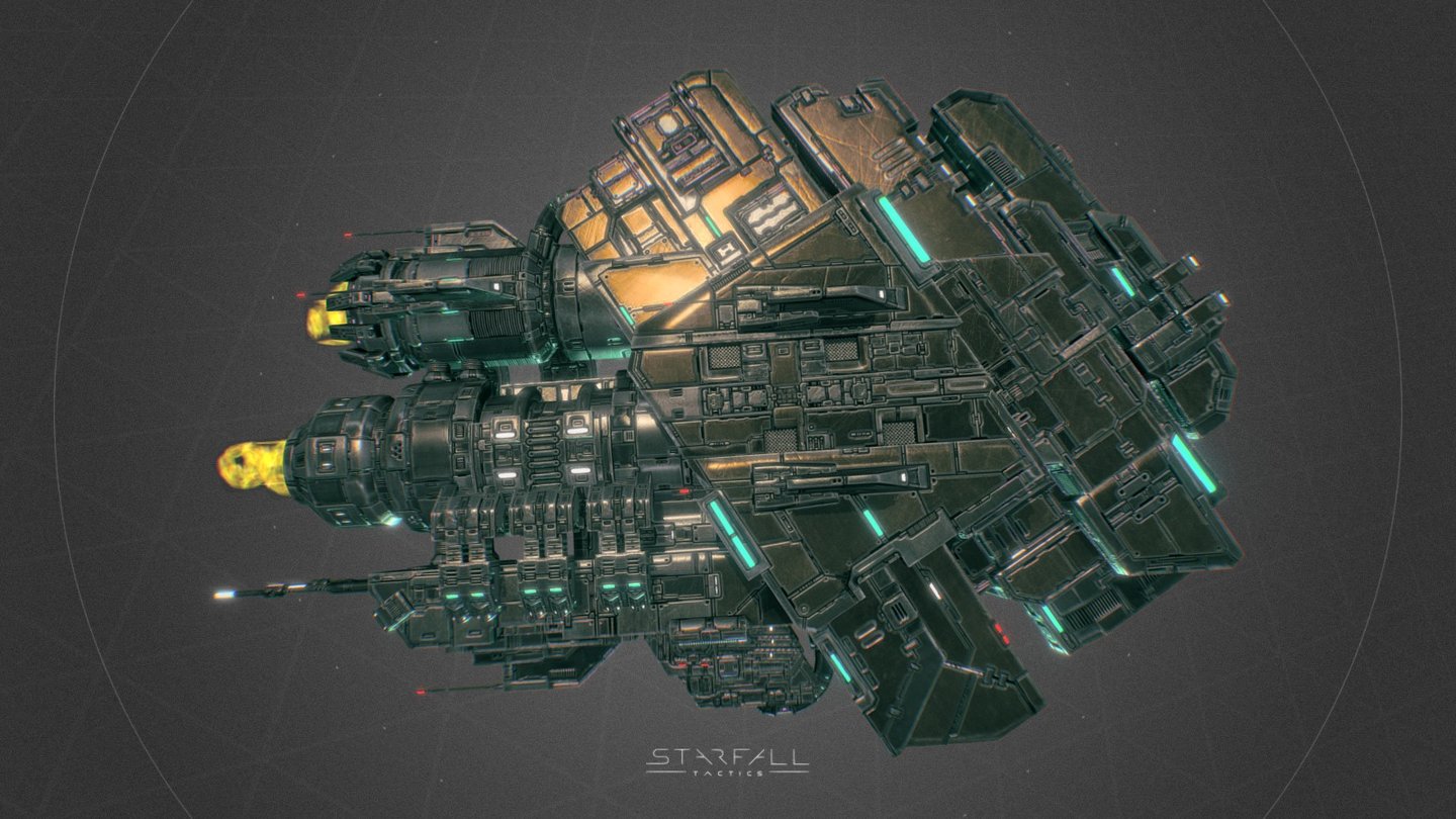 Starfall Tactics — Bishop Deprived battleship 3d model