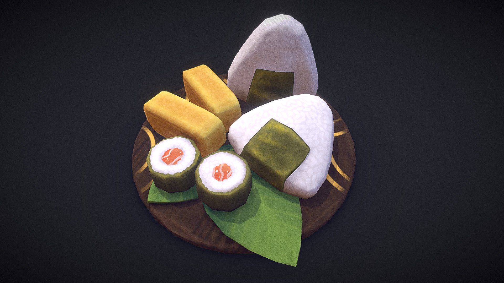 Sushi Plate 3d model