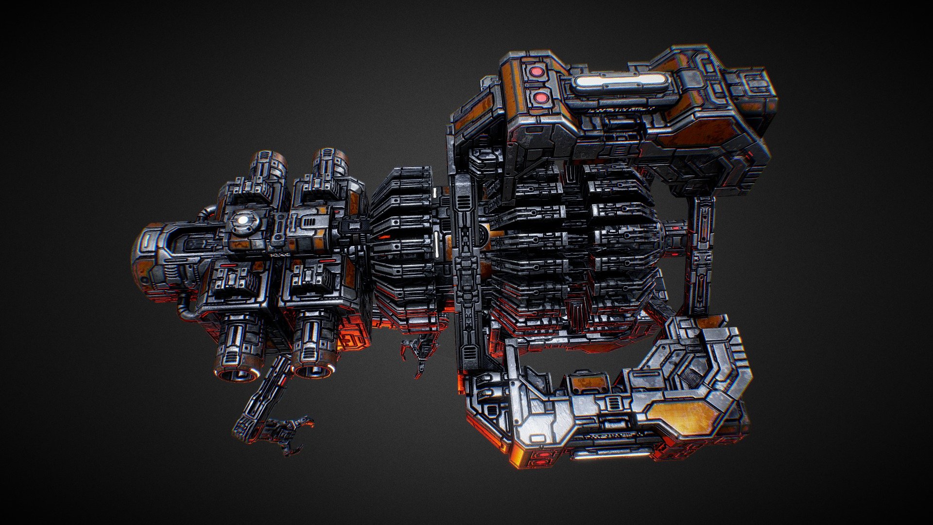 Starfall Tactics — Mining station 3d model