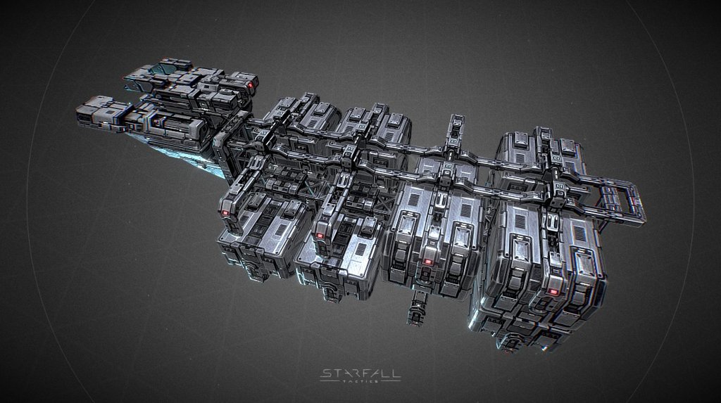 Starfall Tactics — Charon freighter 3d model