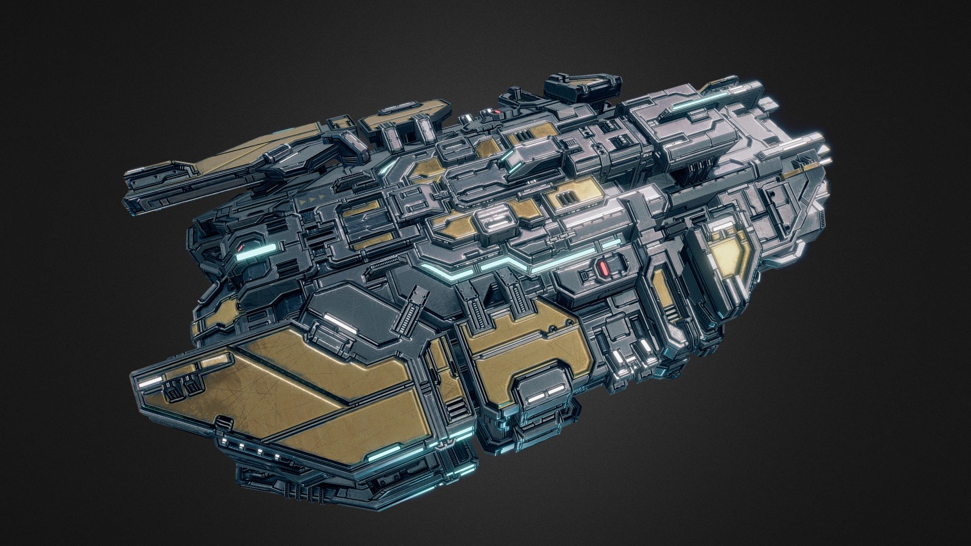 Starfall Tactics — Nomad Eclipse dreadnought 3d model