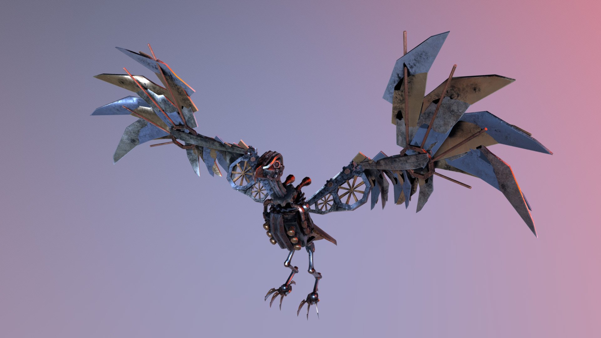 Steampunk Vulture Model 3d model