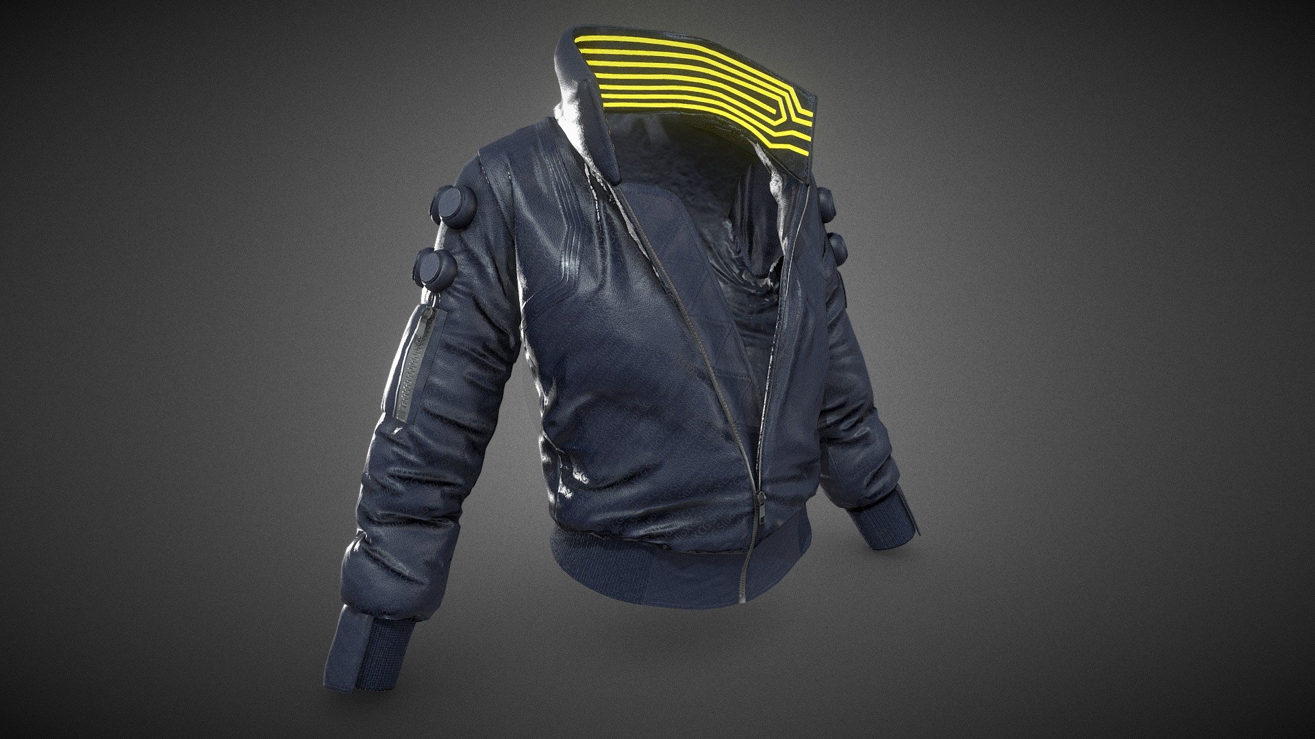 Cyberpunk Blue Jacket 3d model