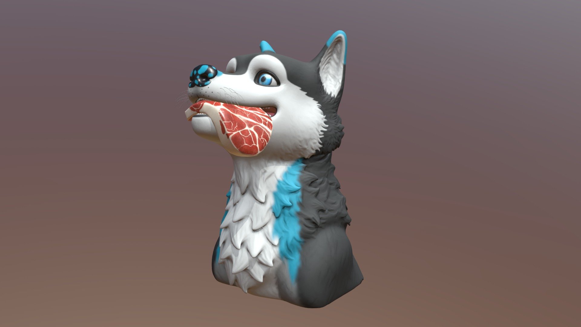 Blue 3d model