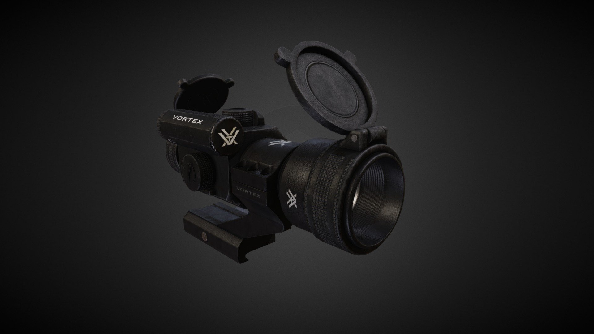 StrikeFire II Red Dot Rifle Optic 3d model