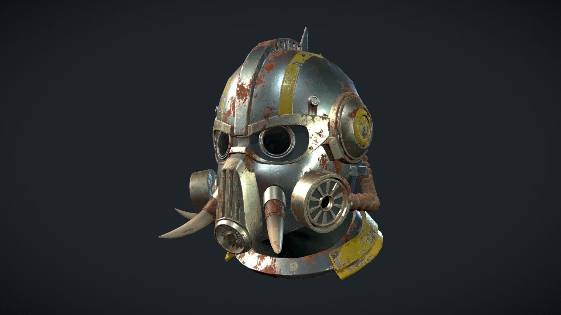 Rustborn Battle Helmet 3d model