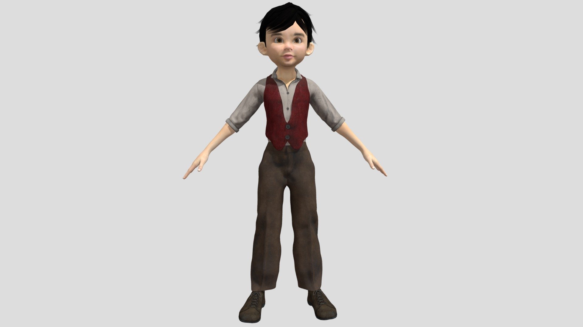 Toon boy 3d model