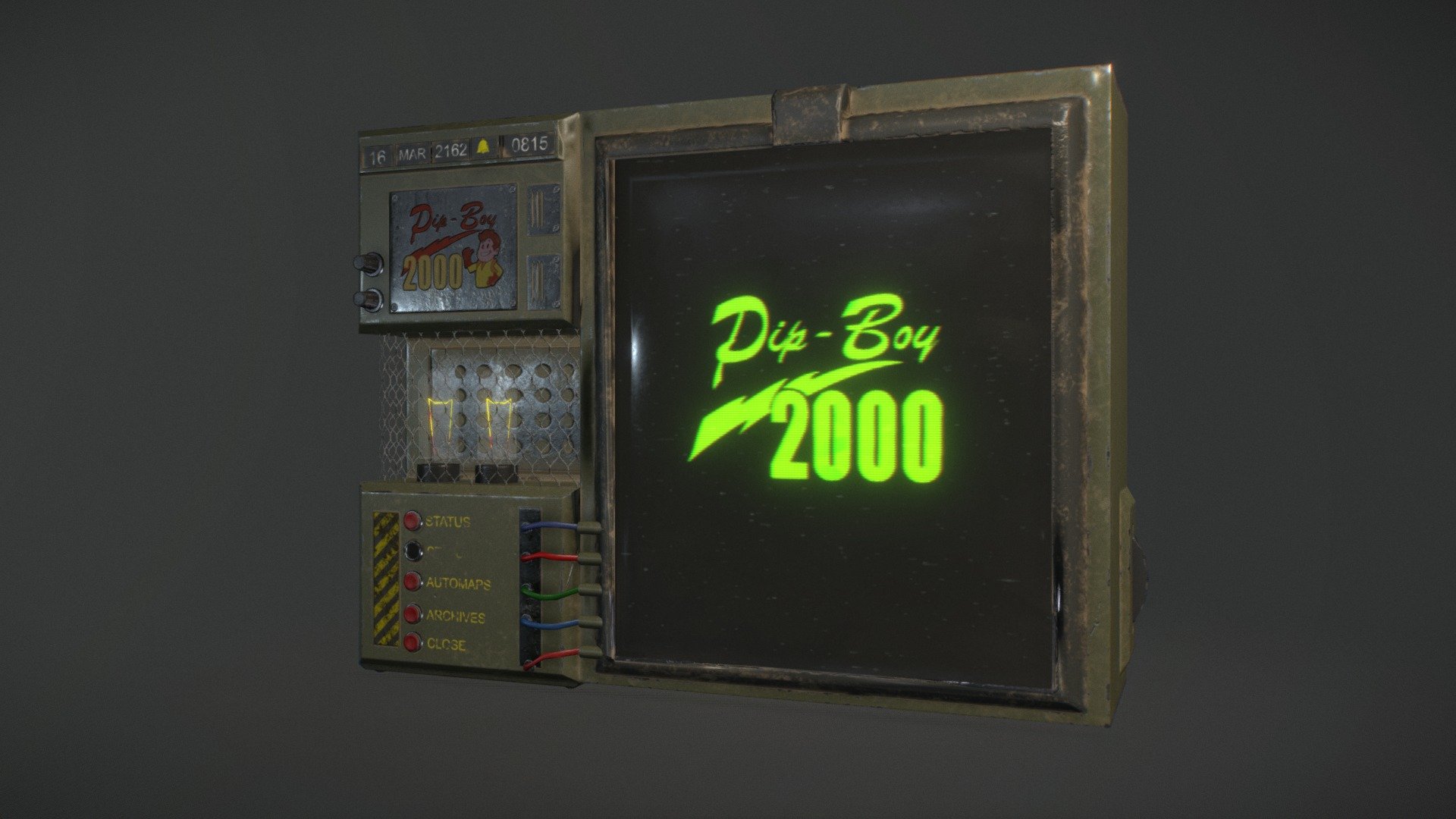 Pipboy 2000 (Fallout 1) 3d model