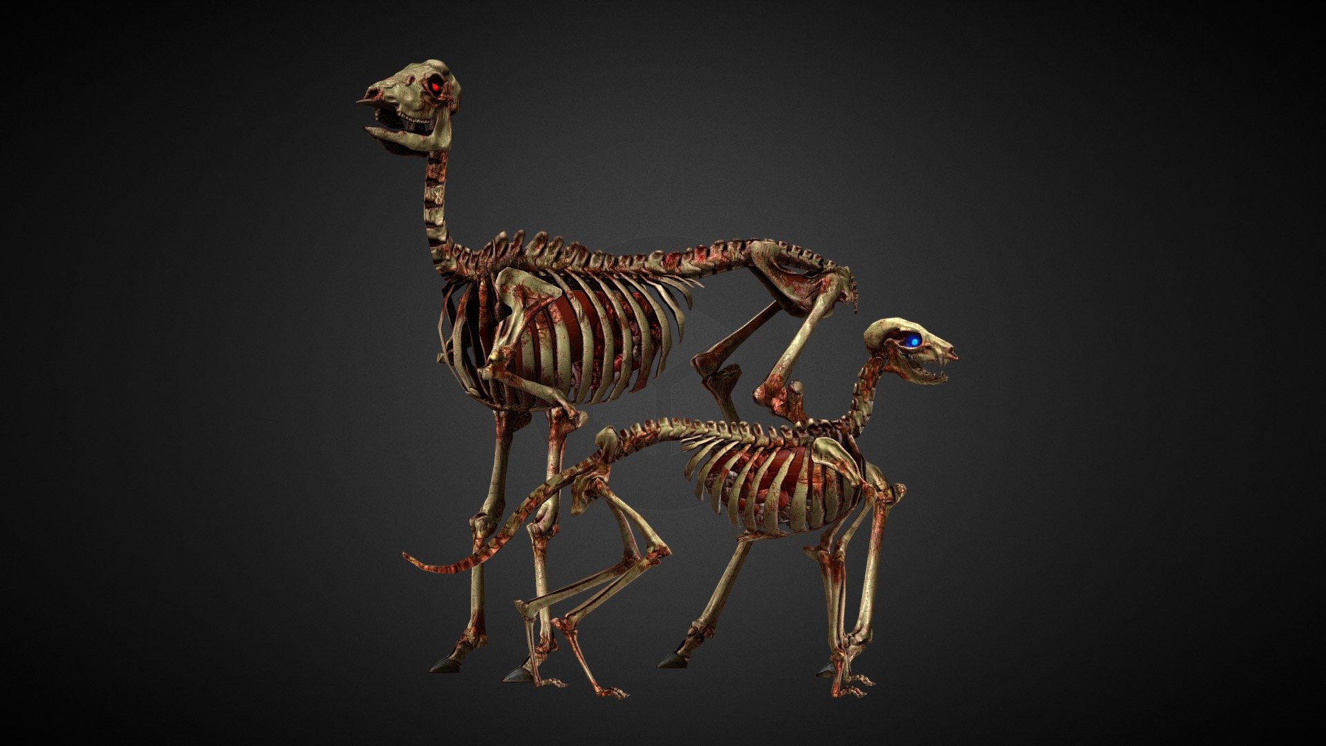 Roe Deer and Fox 3d model