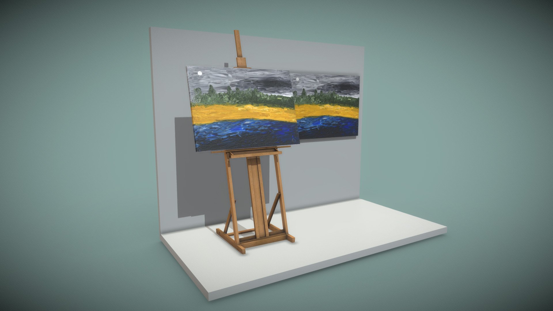 Oil Painting 3d model