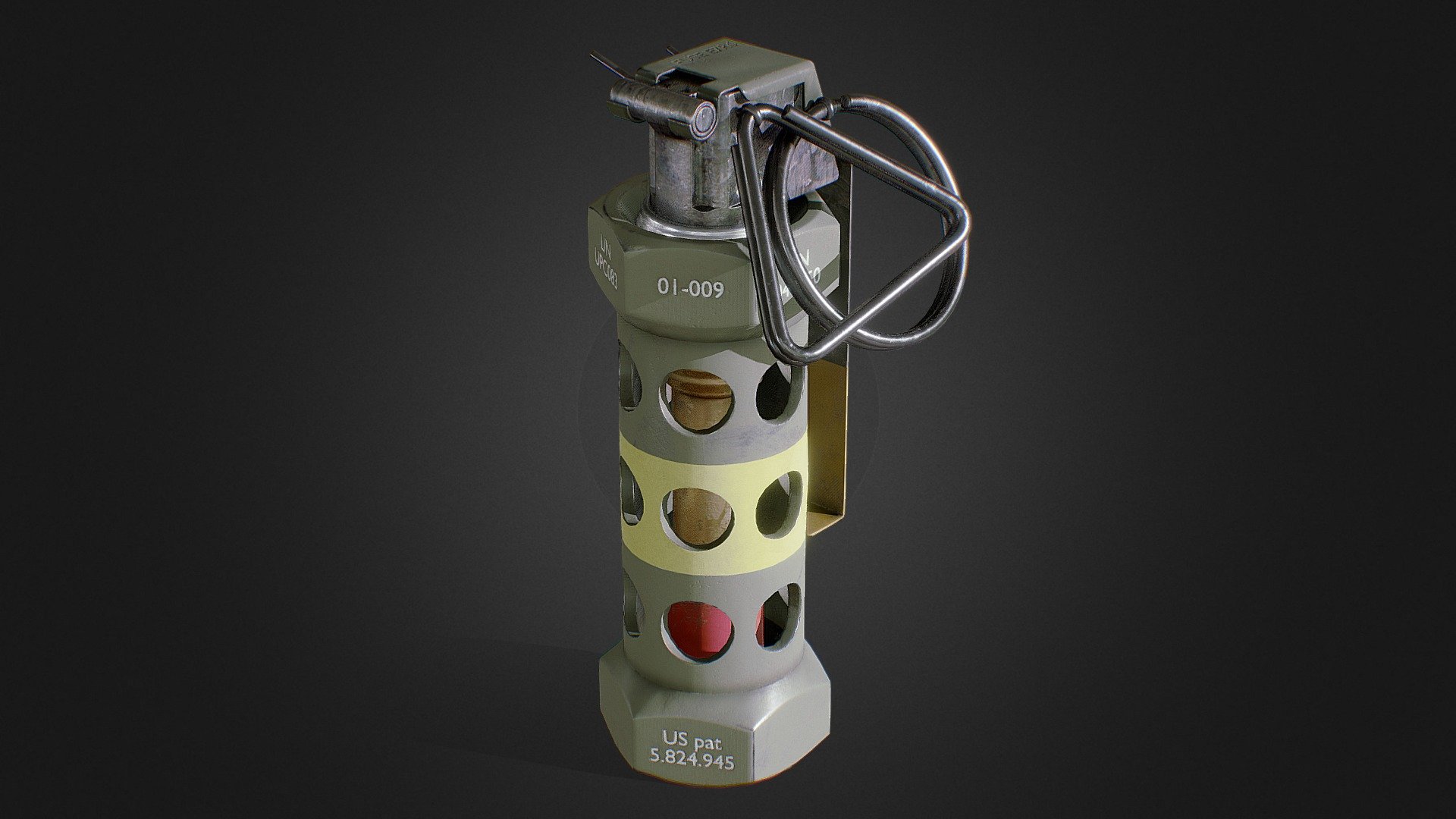 Flashbang grenade 3d model