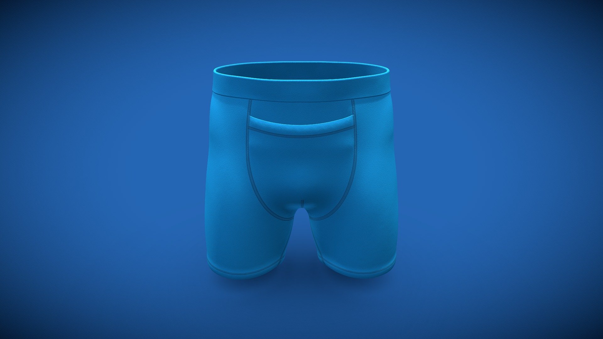 Blue Underwear For Men 3d model