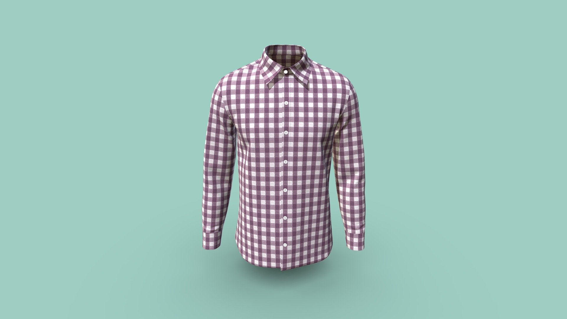 Basic Check Shirt 3d model