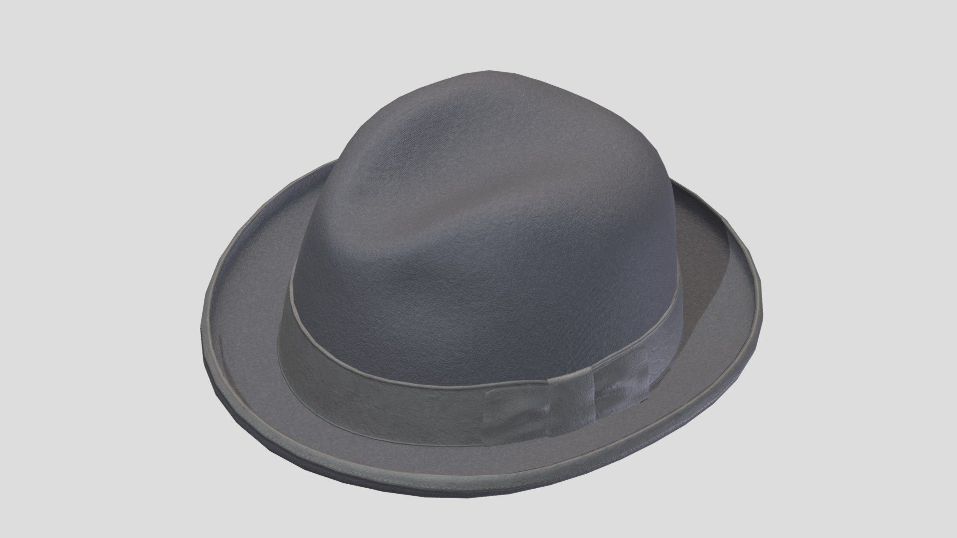 Homburg Hat Low Poly PBR Realistic 3d model