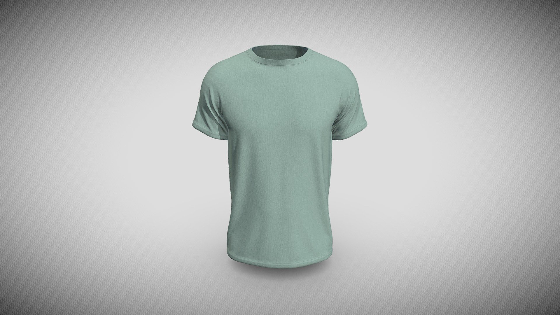 Raglan Sleeve Round Neck Tee Design 3d model