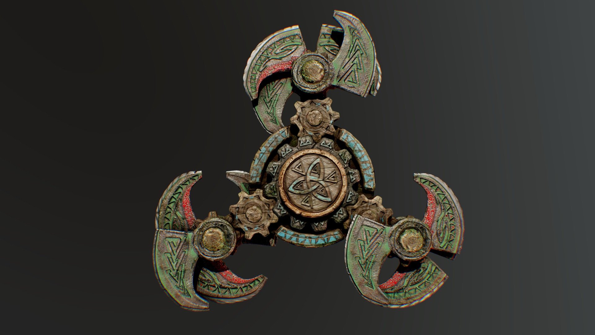 Viking Fidget Spinner 3d model