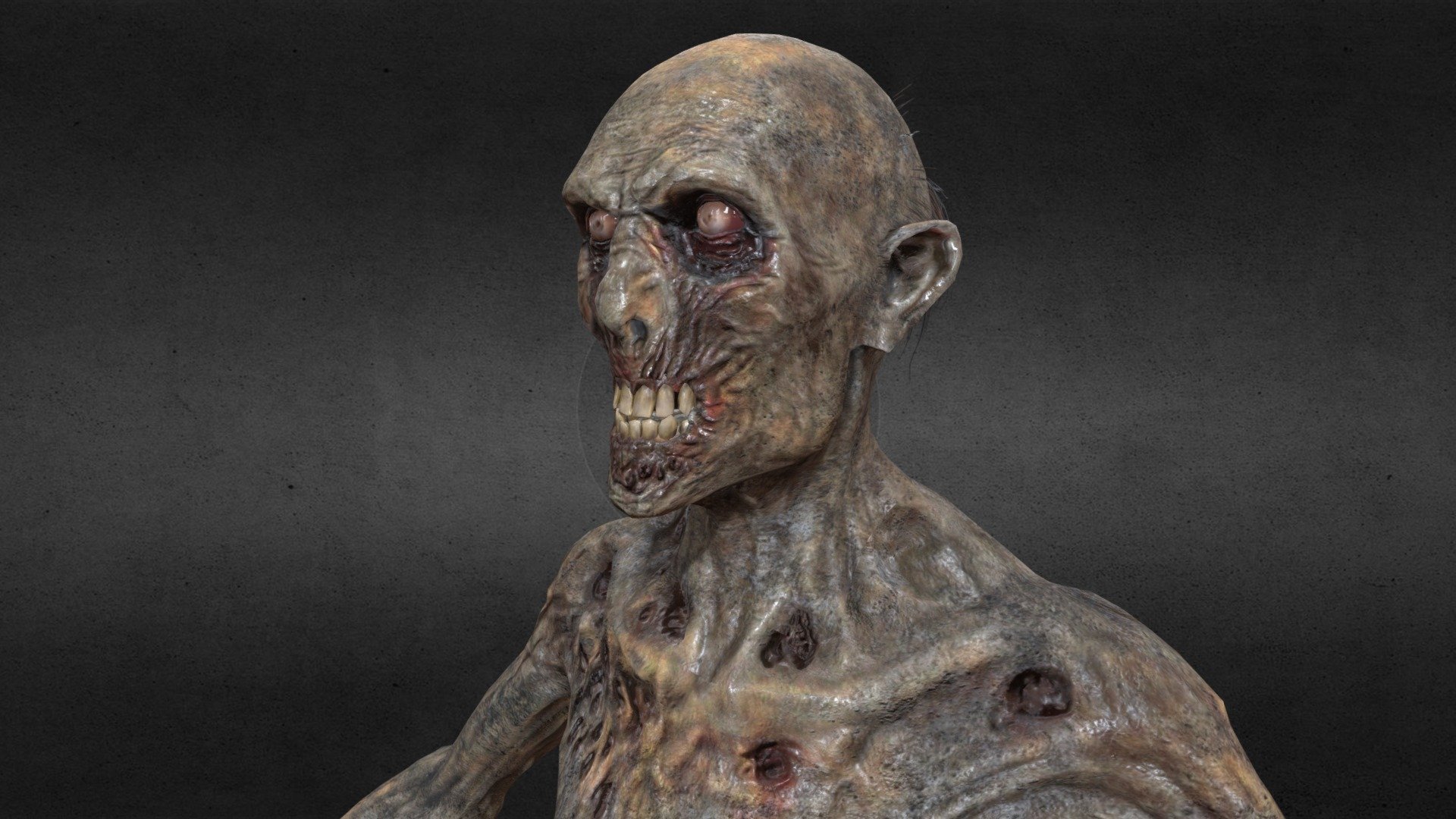 Decayed Zombie B 3d model