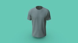 Men Short-Sleeve Round Neck Tee (Low Poly)