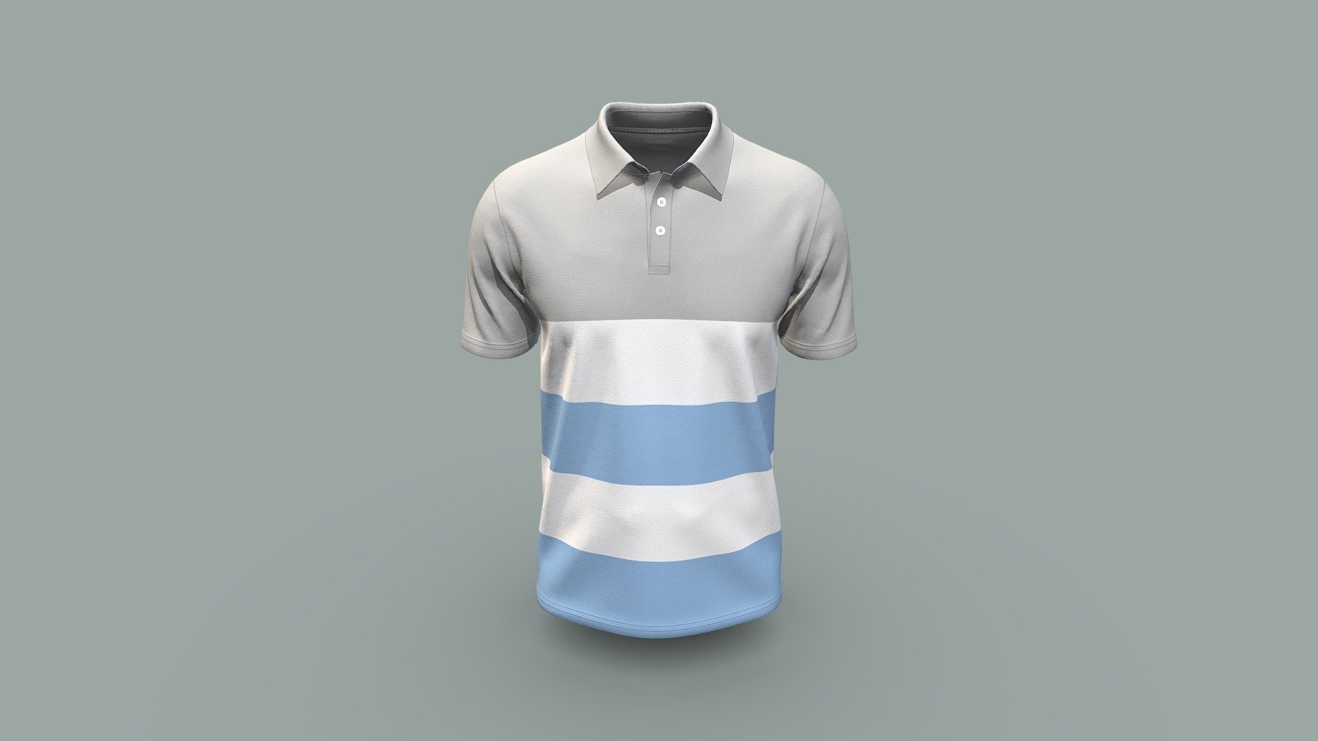 Top Mens Knit Fashion Polo 3d model