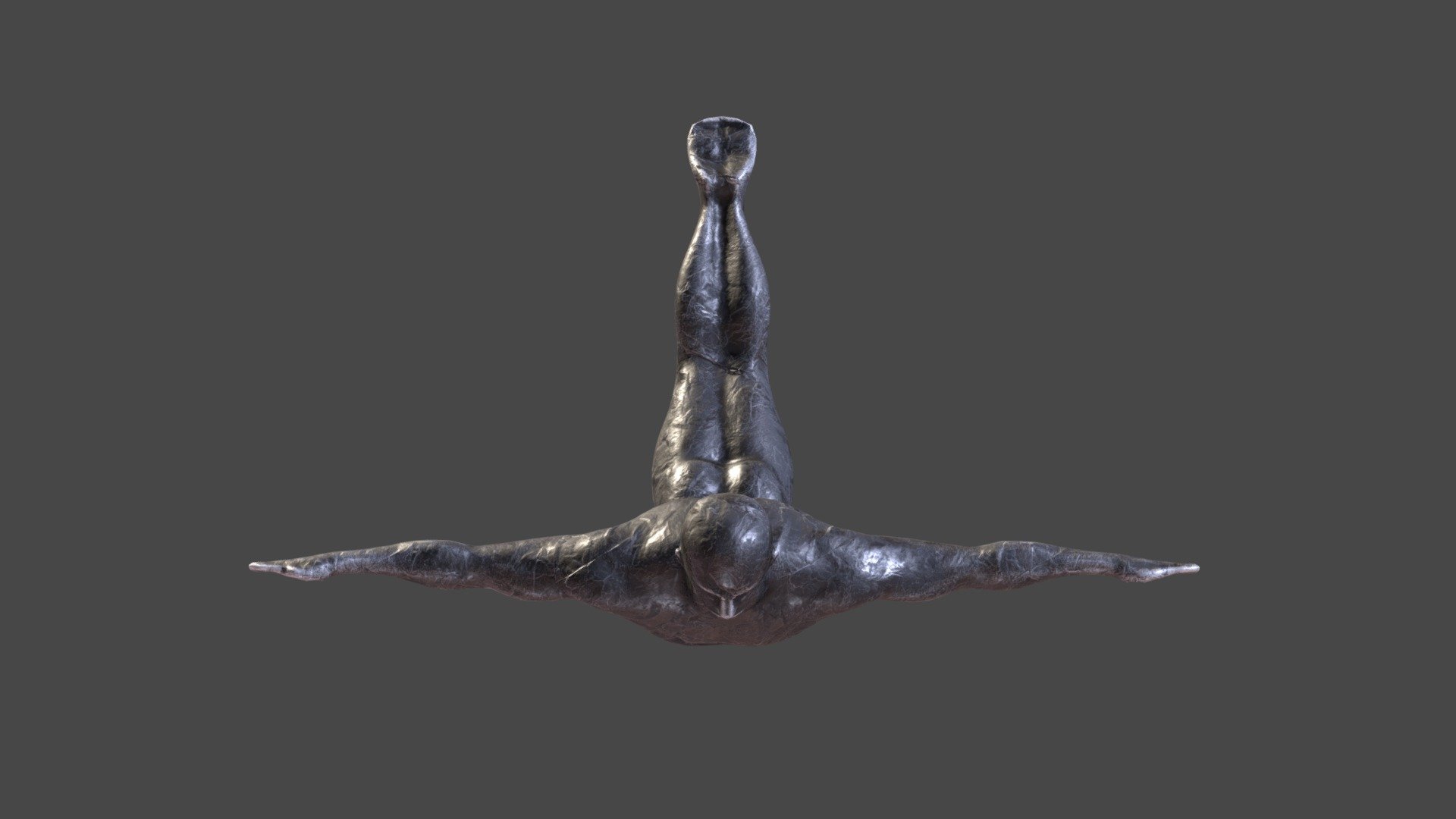 Diver Statue 3d model