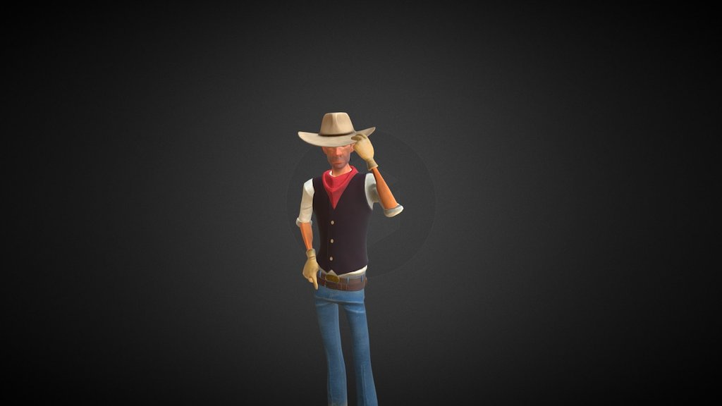 Cowboy 3d model