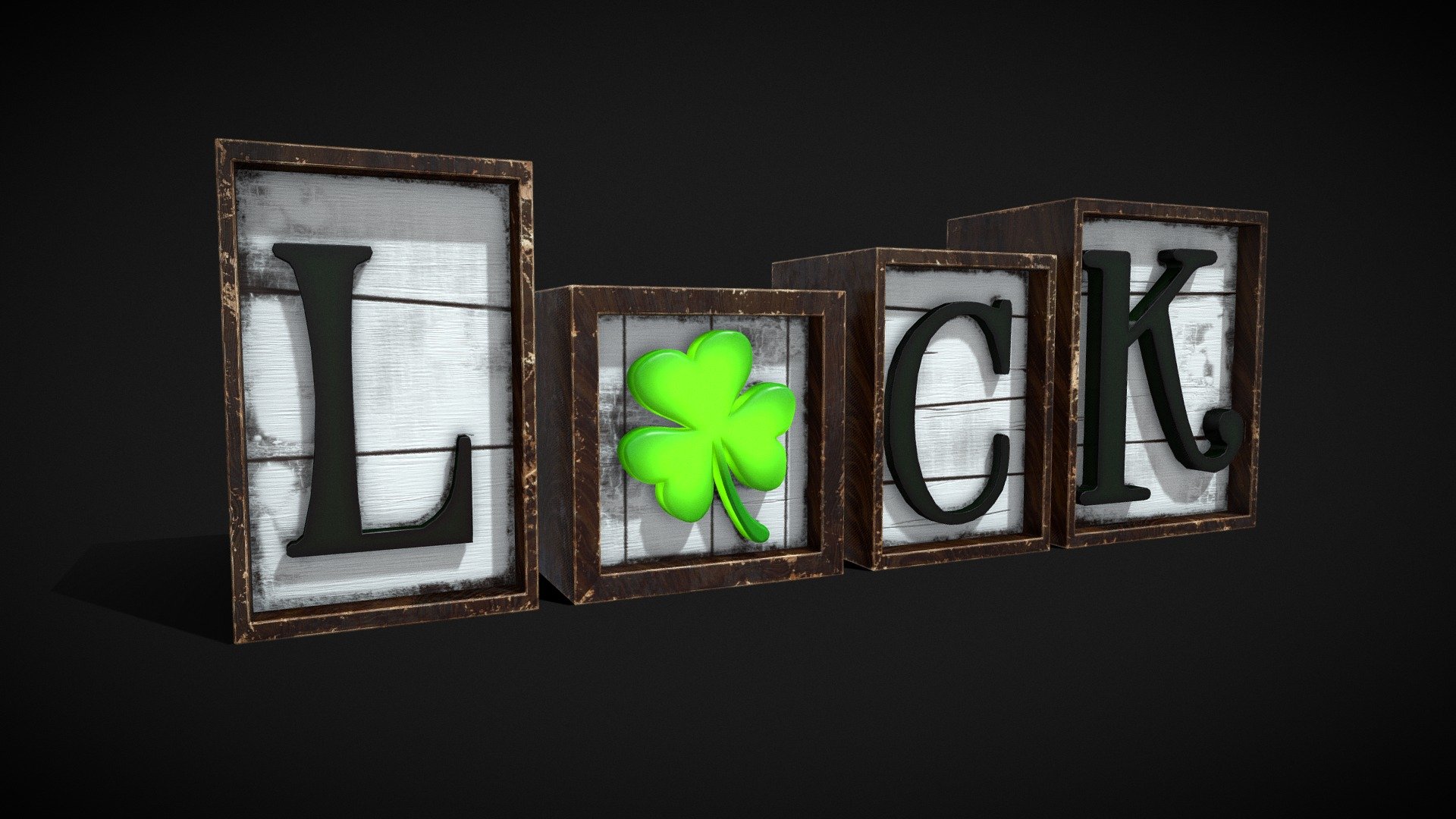 Luck St Patricks Blocks 3d model