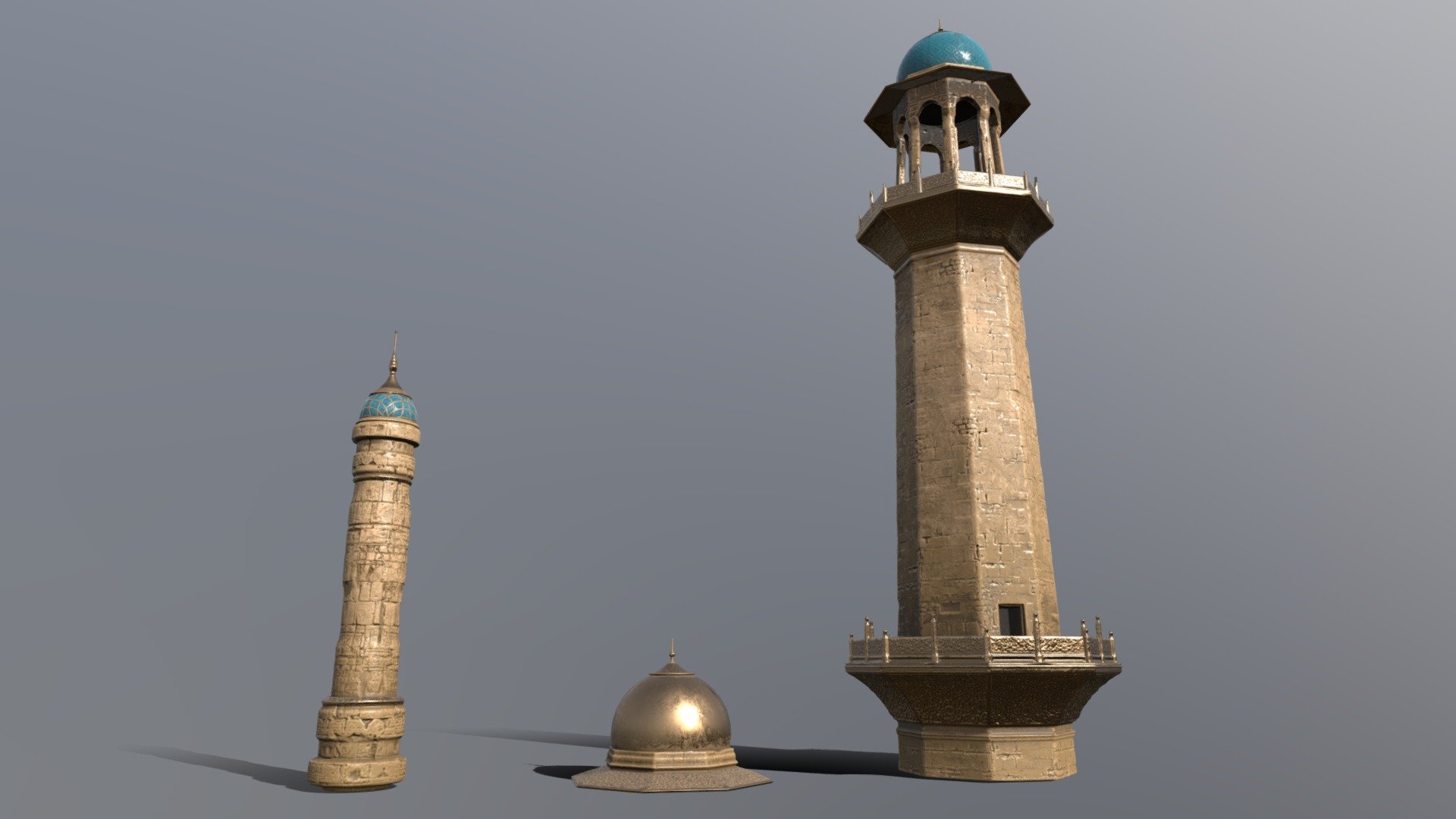 Desert_ Fortress_ Towers 3d model