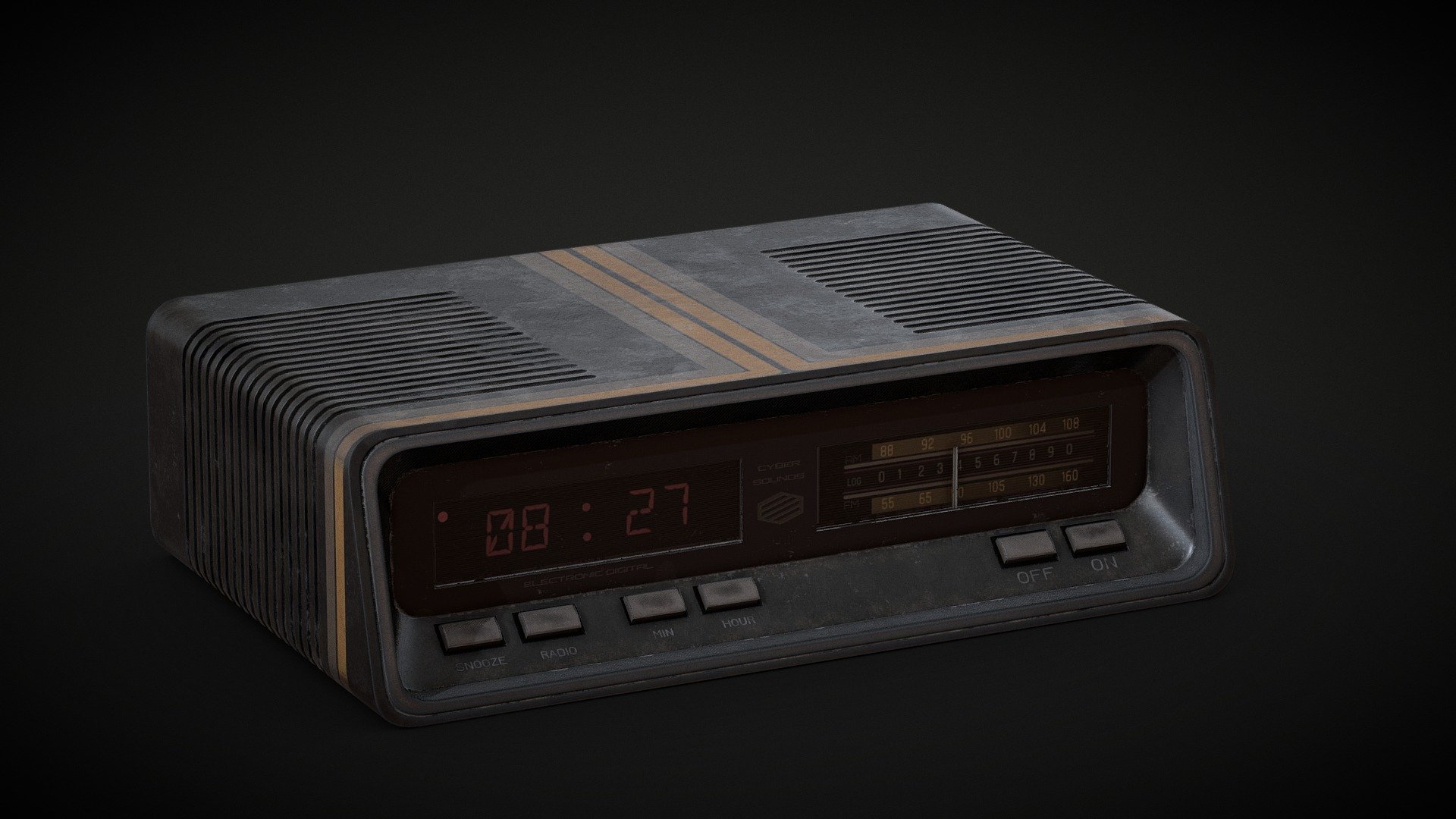 80s Alarm Clock 3d model