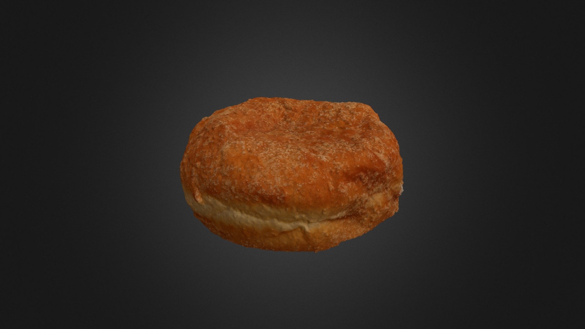 Apple filled donut 3d model