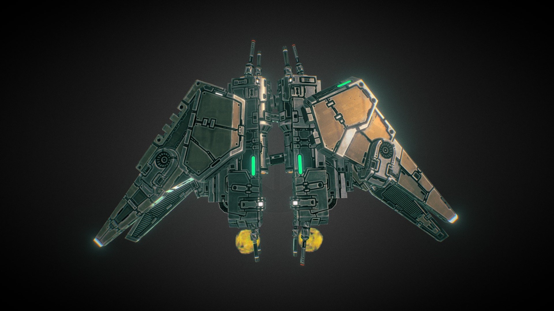 Starfall Tactics — Cassandra Deprived cruiser 3d model