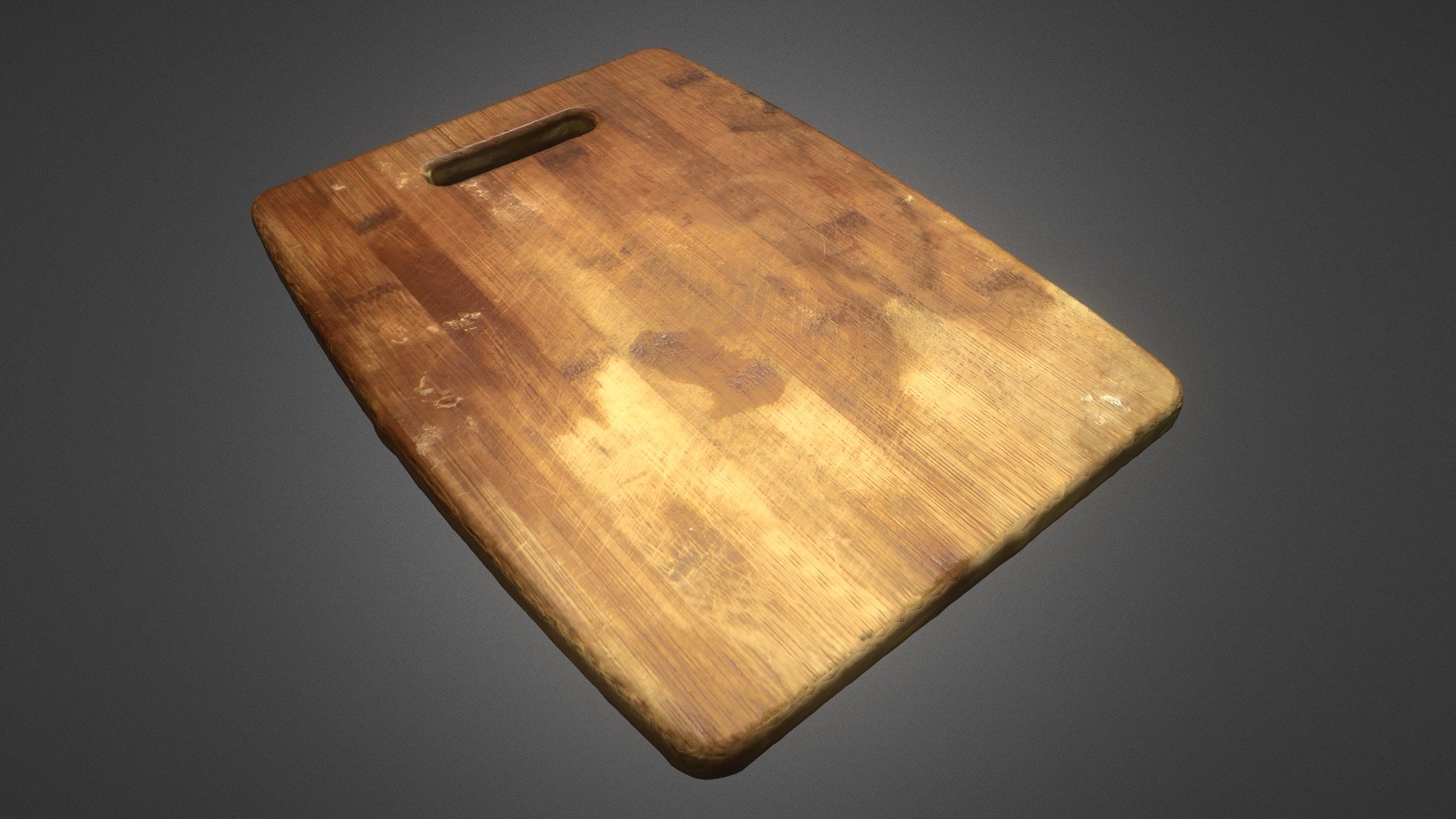 Worn cutting board 3d model