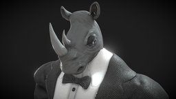 Dapper Rhino Bust