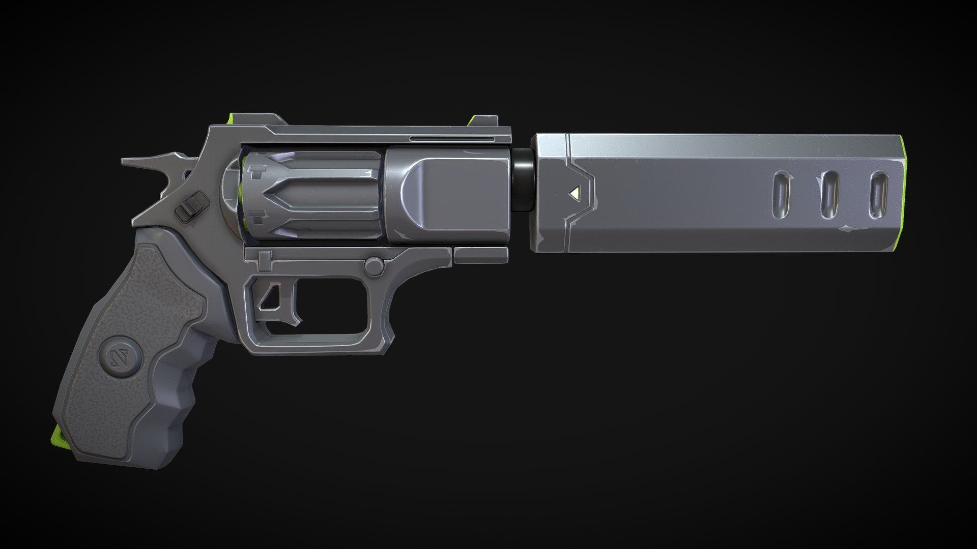 SciFi Revolver 3d model