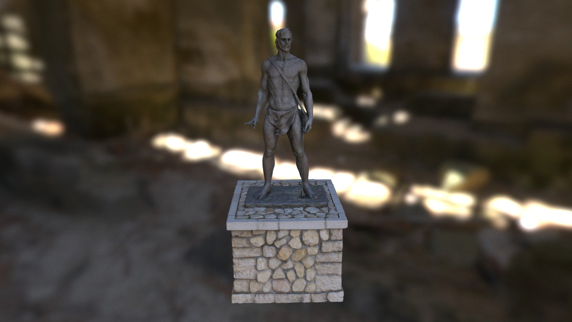 Statue of David, Felanitx Mallorca 3d model