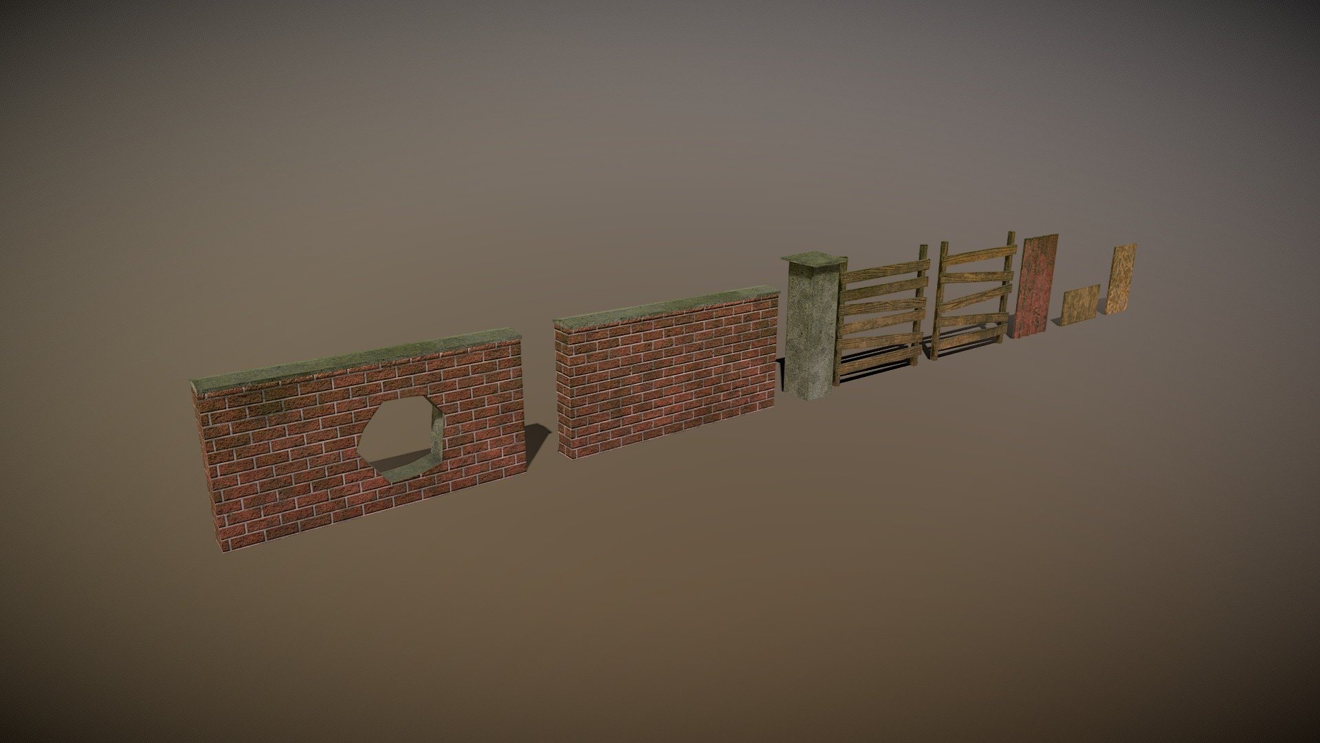 Post-Apo Fence 3d model