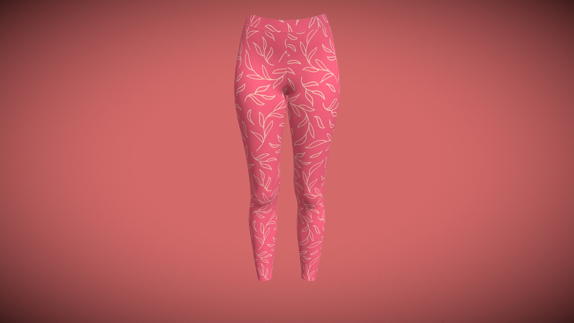 Womens High Rise Ankle Leggings 3d model