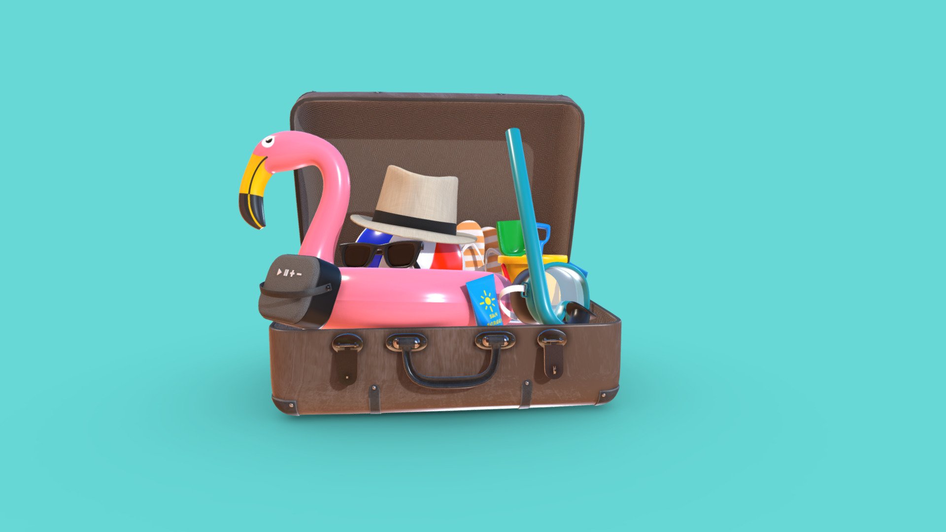 Beach Adventure Kit #AdventureKitChallenge 3d model