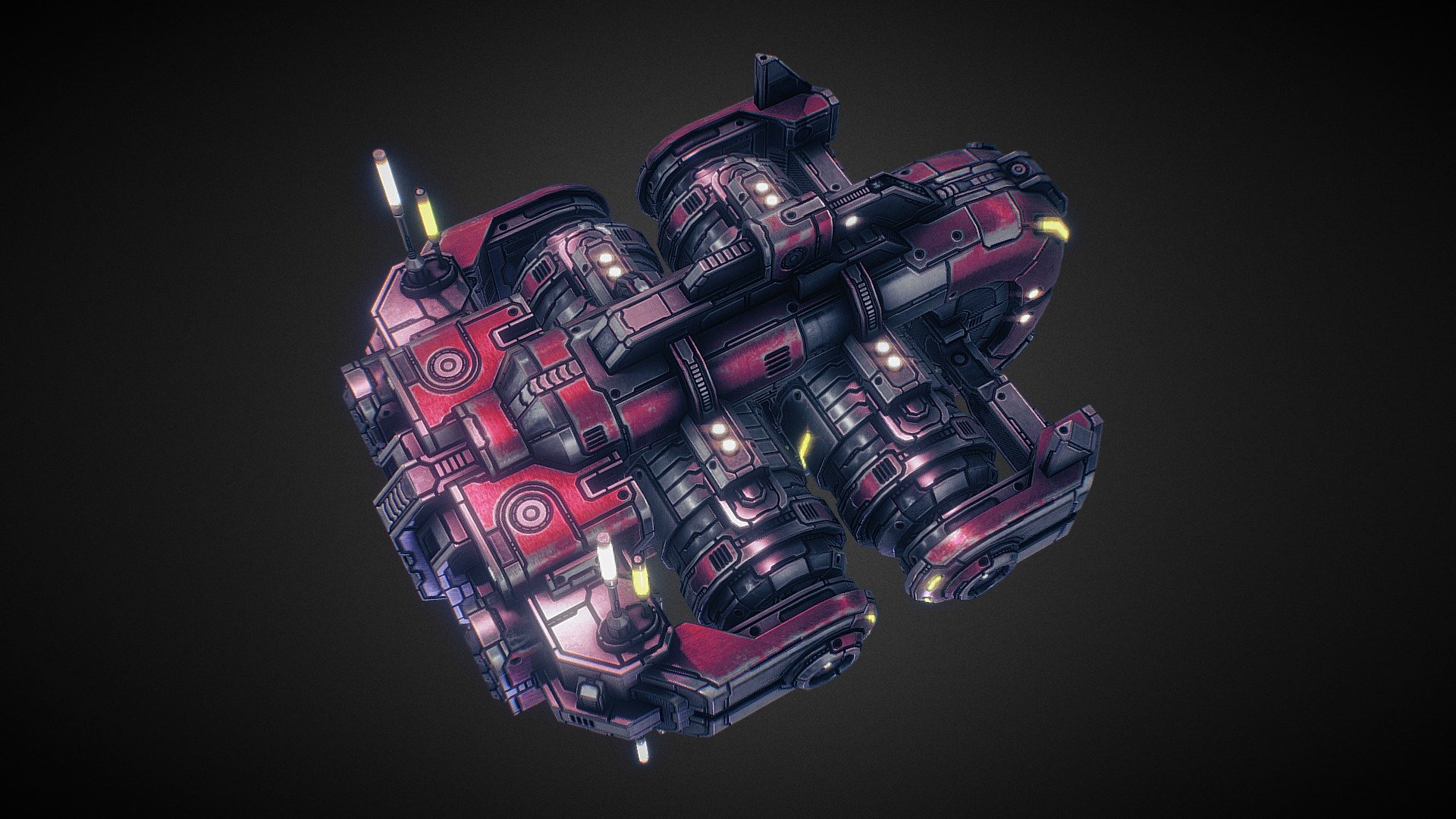 Starfall Tactics — Sampo Vanguard freighter 3d model