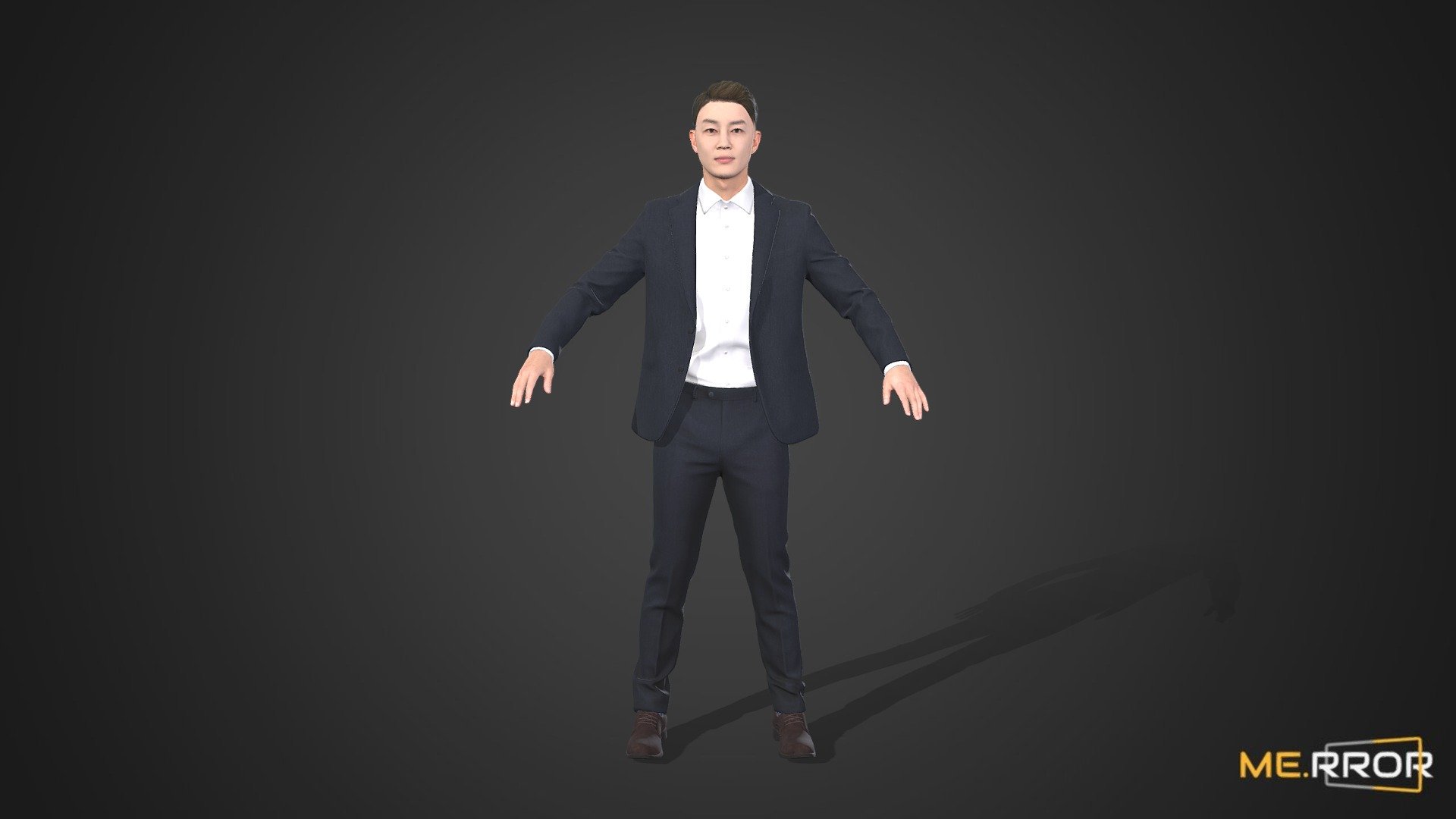 [Game-ready] Asian Man Scan A-Posed2 3d model