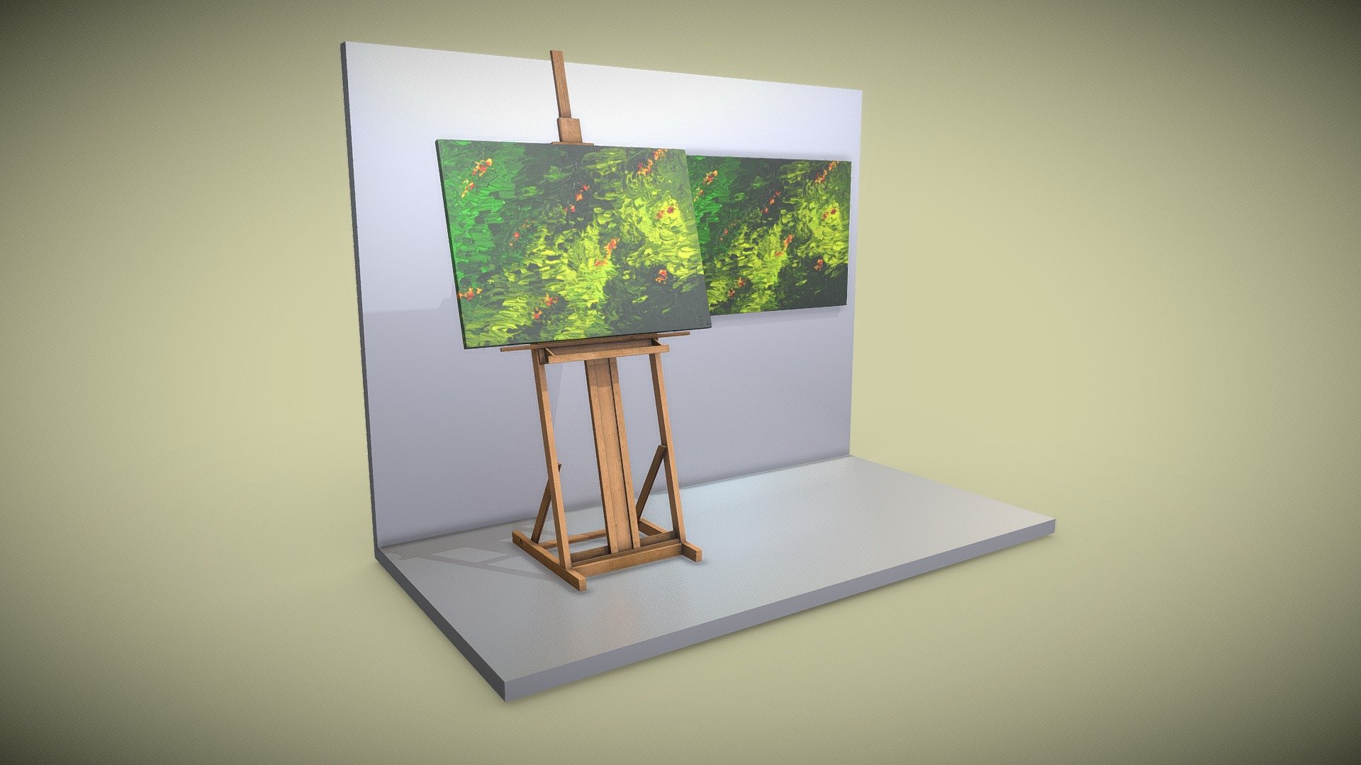 Oil Painting 3d model