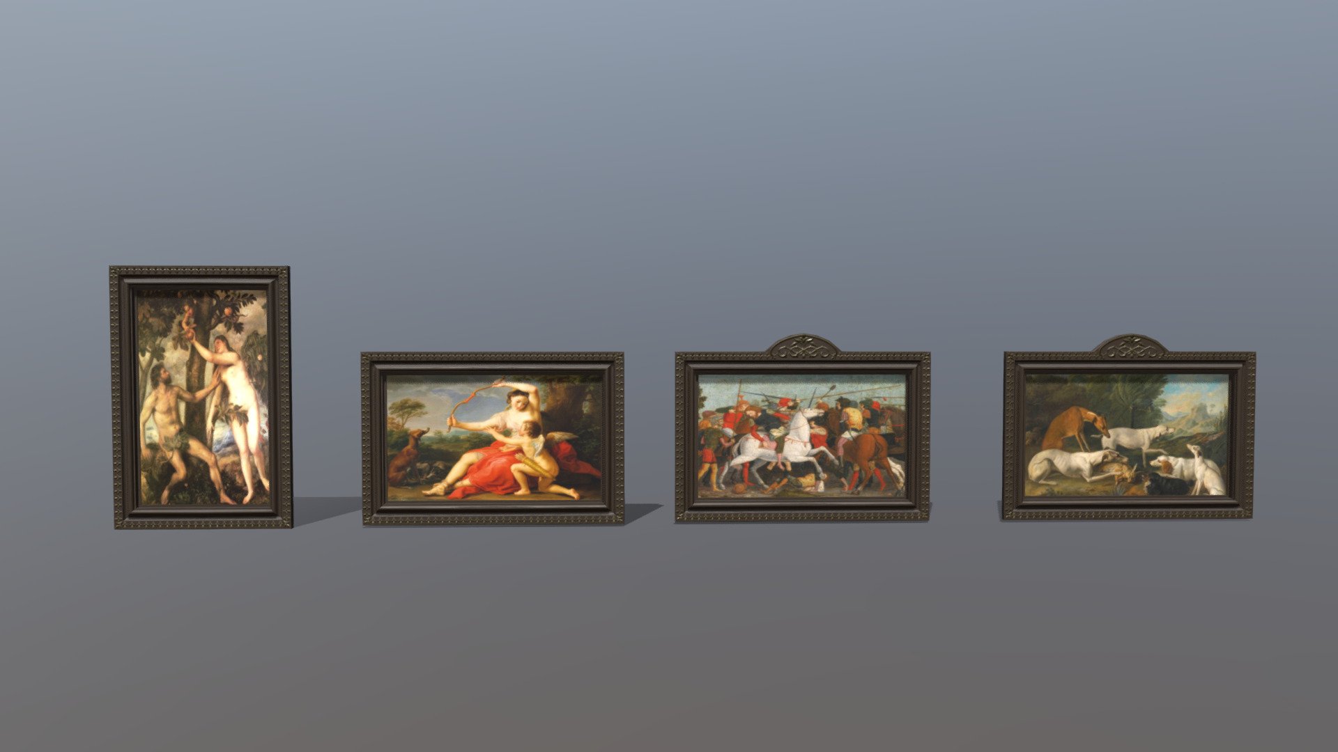 Set of Paintings 3d model