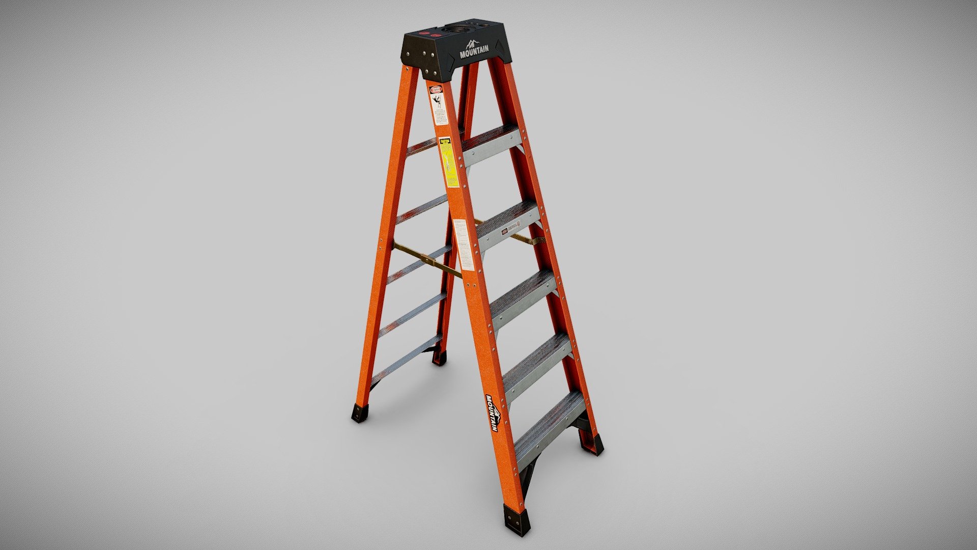 Fiberglass Step Ladder 6 (New) 3d model