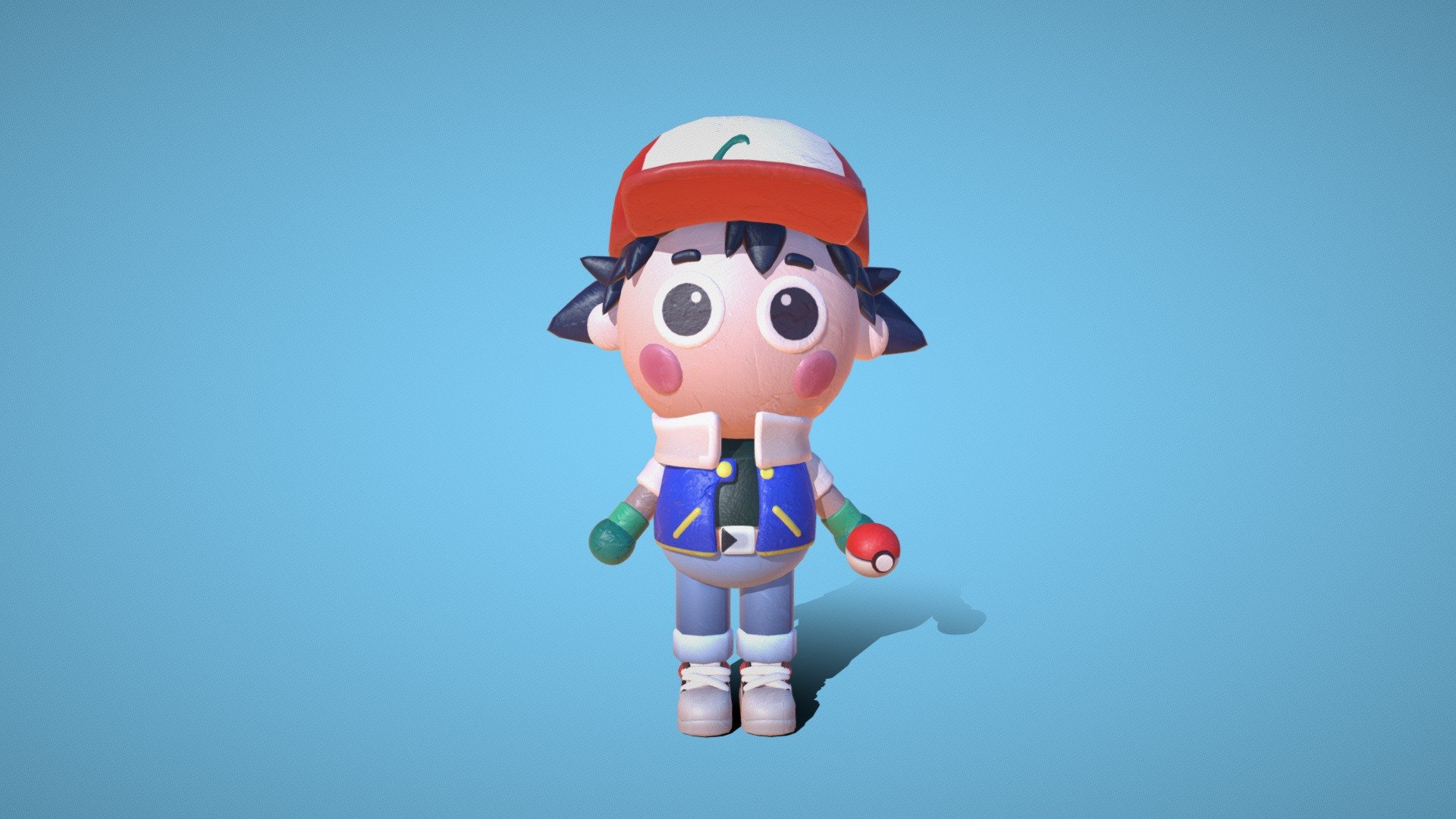 Pokémon Ash 3d model