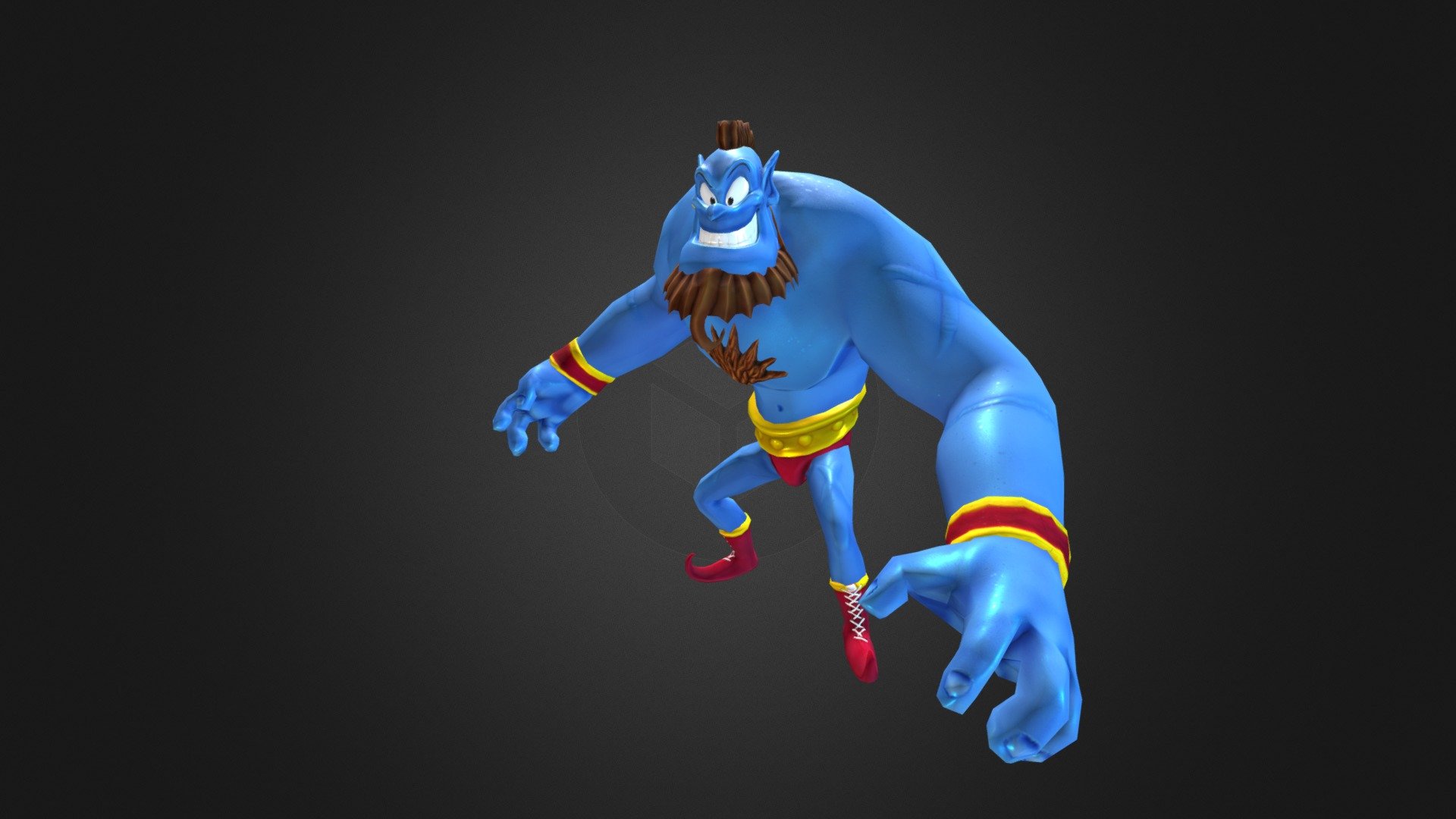 Genie Zangief Disney StreetFigther Challenge 3d model