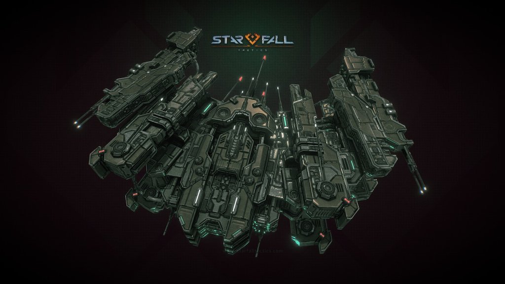 Starfall Tactics — Merlin Deprived dreadnought 3d model