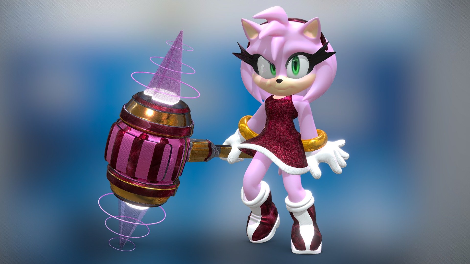 Amy Rose (Sonic Movie) 3d model