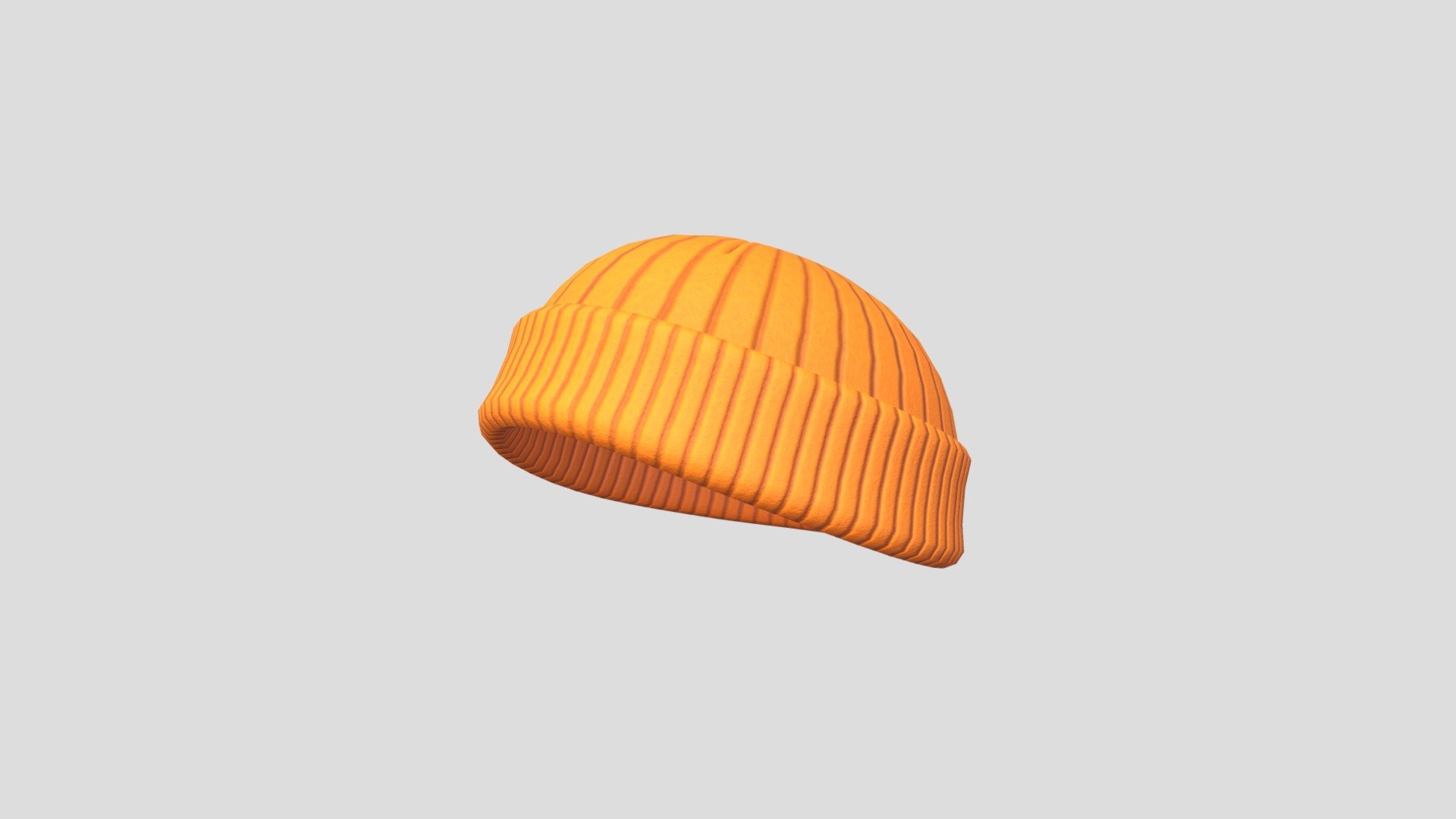 Yellow Brimless Hat 3d model